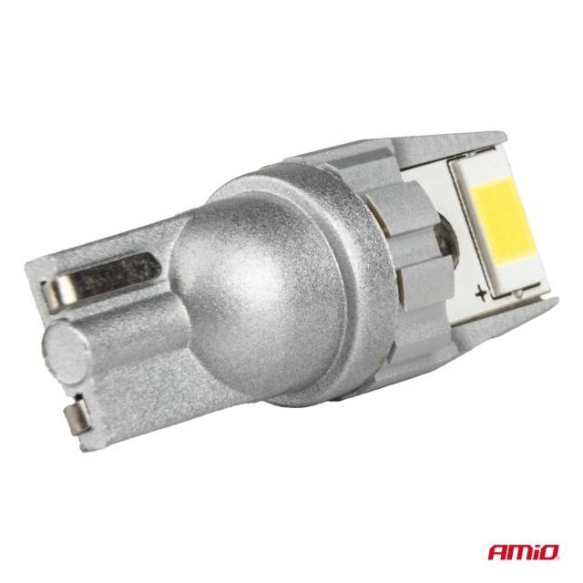 Set 2 becuri auto LED CANBUS alb T10 W5W 2SMD 3570 12V 24V