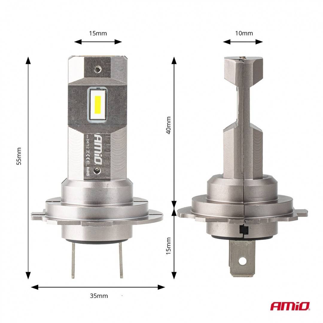 Set 2 becuri LED CANBUS H7 H18 12V 30W Amio