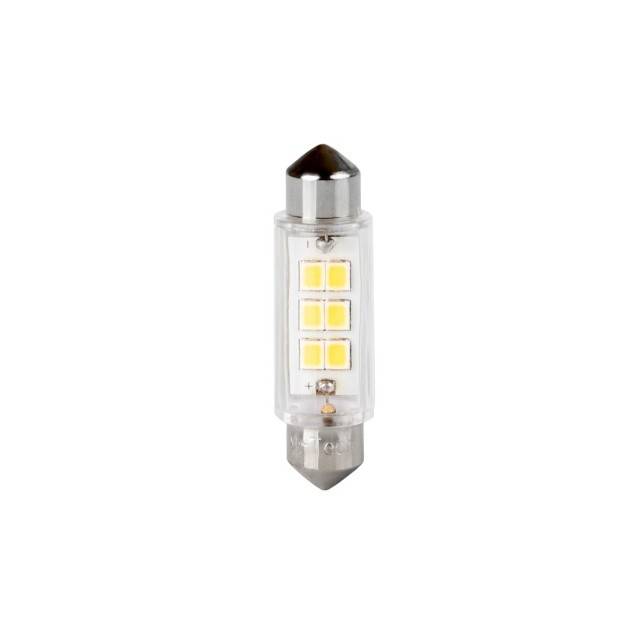 Set 2 becuri LED M-TECH Econo LB091W - C5W 41mm, 6xSMD2835 alb