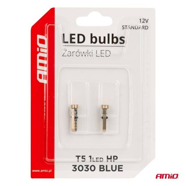 Set 2 becuri LED T5 W1W 12V 3030
