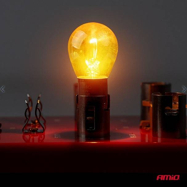Set 2 becuri PY21W 12V 21W Amio