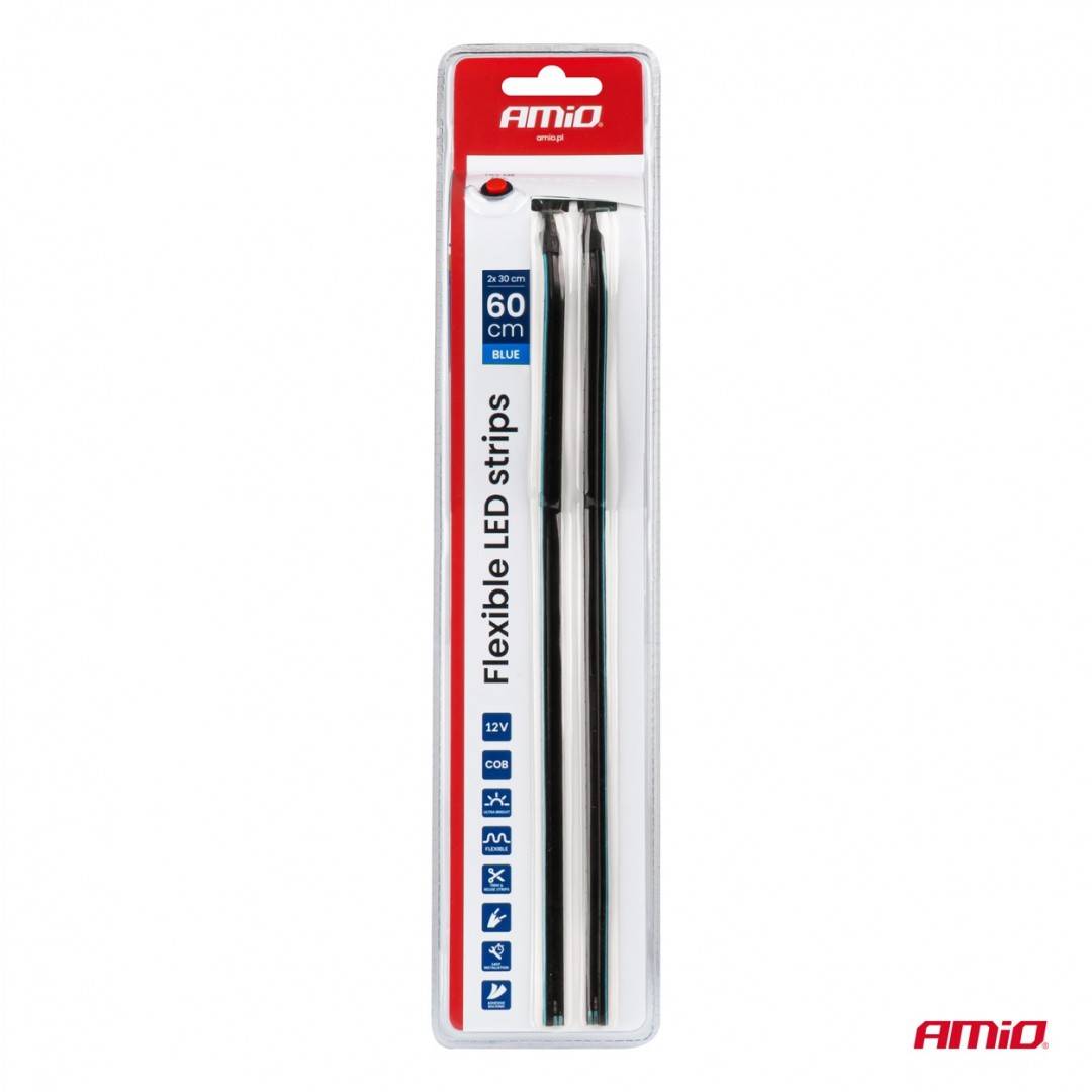 Set 2 benzi led flexibile 2x30 cm 12 V Amio