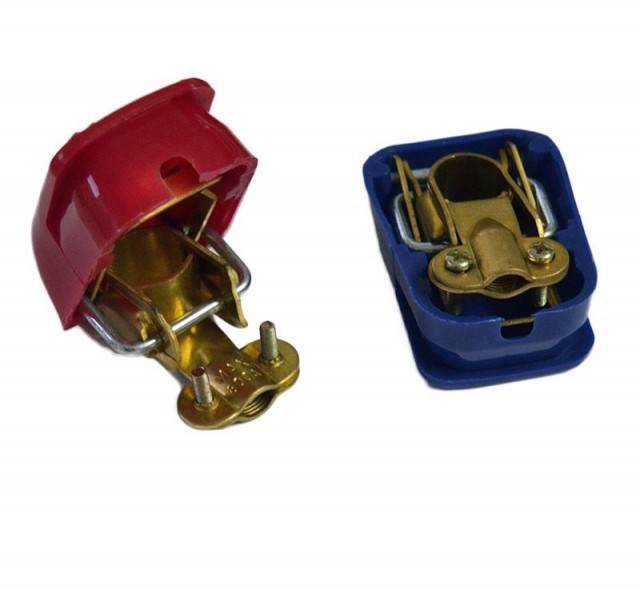 Set 2 borne baterie auto 500A cu sistem de decuplare rapida