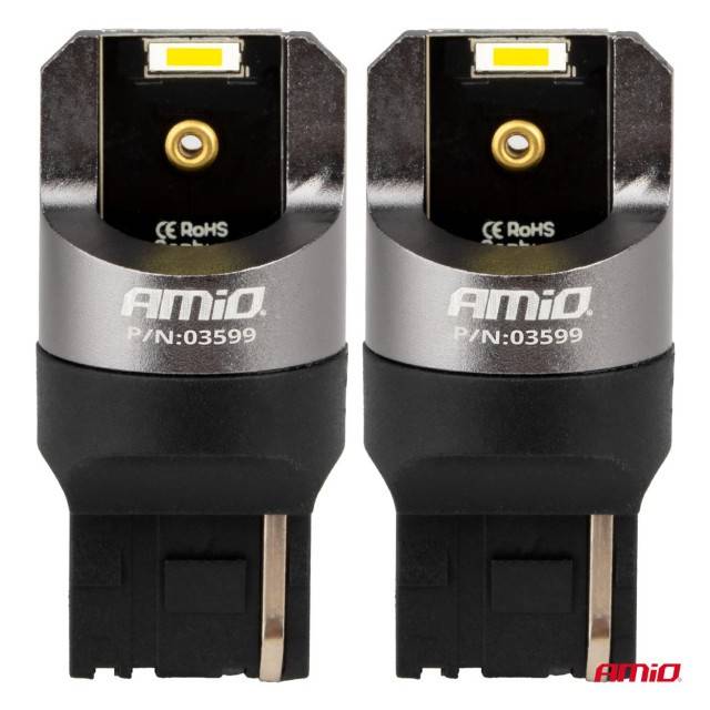 Set 2 buc LED FULL CANBUS W21W 2SMD 7440 ALB 12-24V AMIO