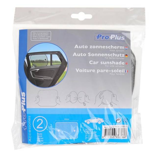 Set 2 buc Parasolar auto lateral cu ventuze 44 x 36cm