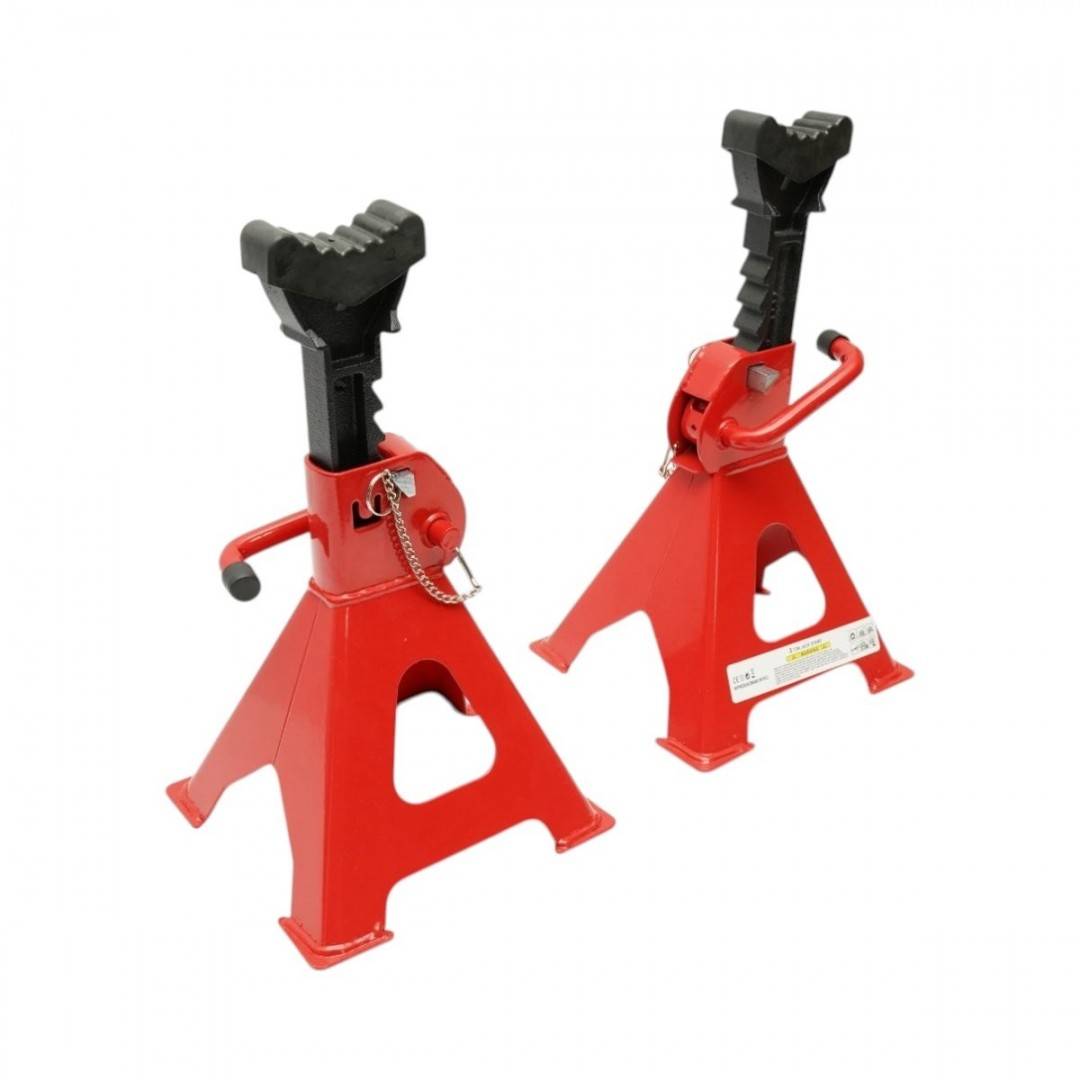 Set 2 cricuri suport capra auto 3T, reglabile 290-430mm, capace cauciuc, sigurante blocare Breckner Germany