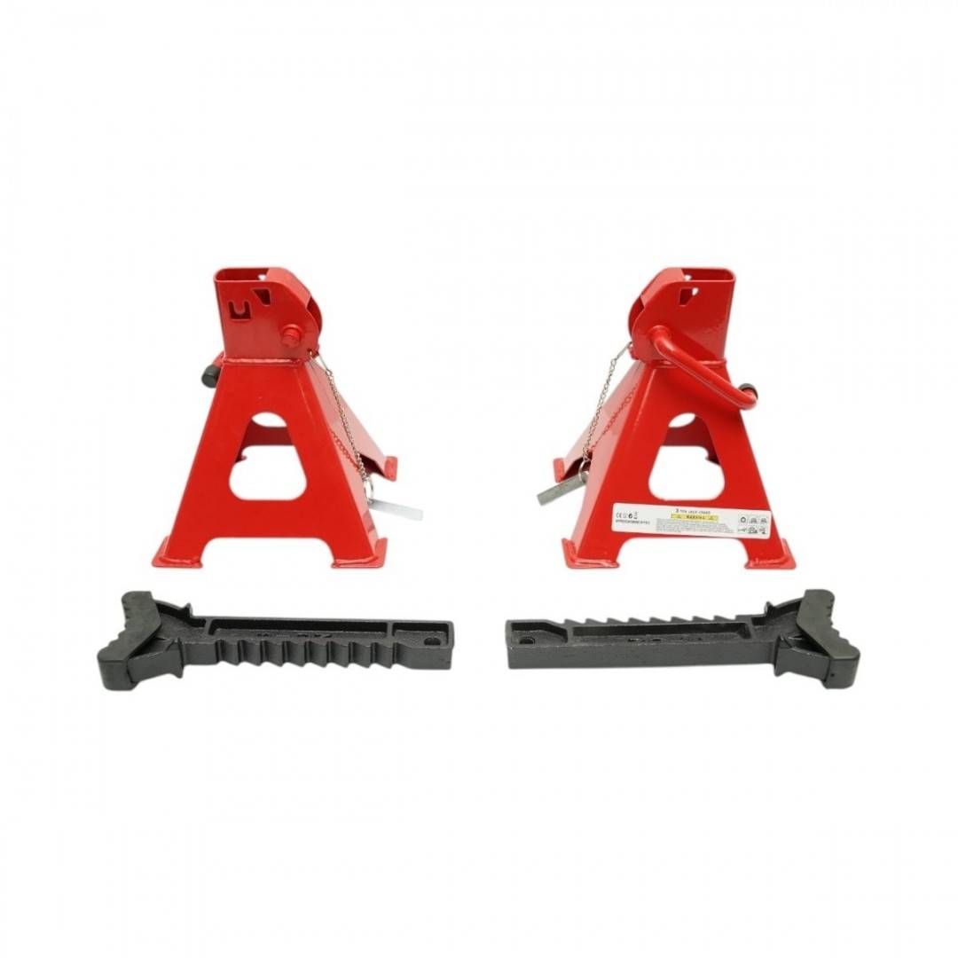 Set 2 cricuri suport capra auto 3T, reglabile 290-430mm, capace cauciuc, sigurante blocare Breckner Germany