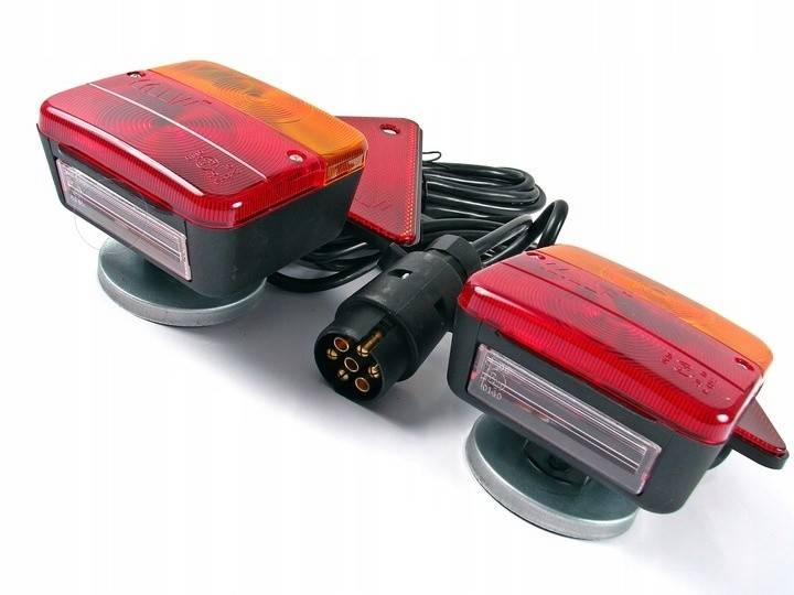 Set 2 lampi remorca, cablu si prindere magnetica 12V