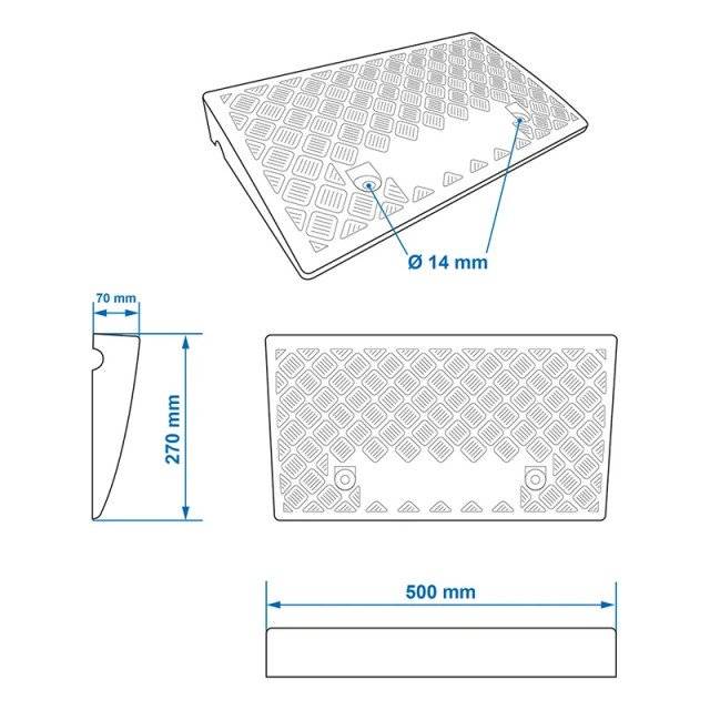 Set 2 rampe pentru bordura