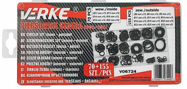 Set 225 inele interioare si exterioare VERKE