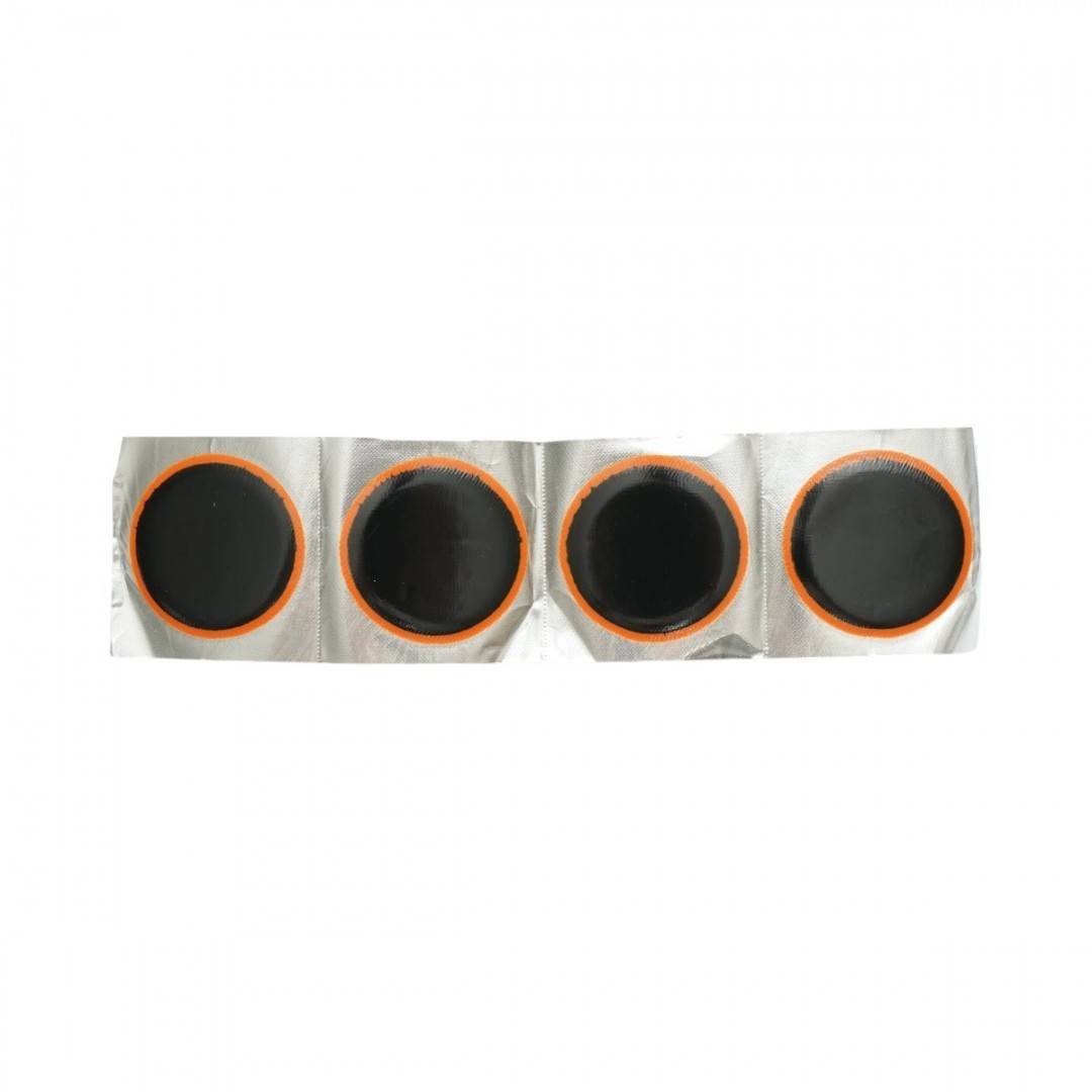 Set 25 petice vulcanizare rotunde 40mm + 1 tub adeziv Super Valcarn G 22ml pentru camere de aer M2-A Maruni made in Japan