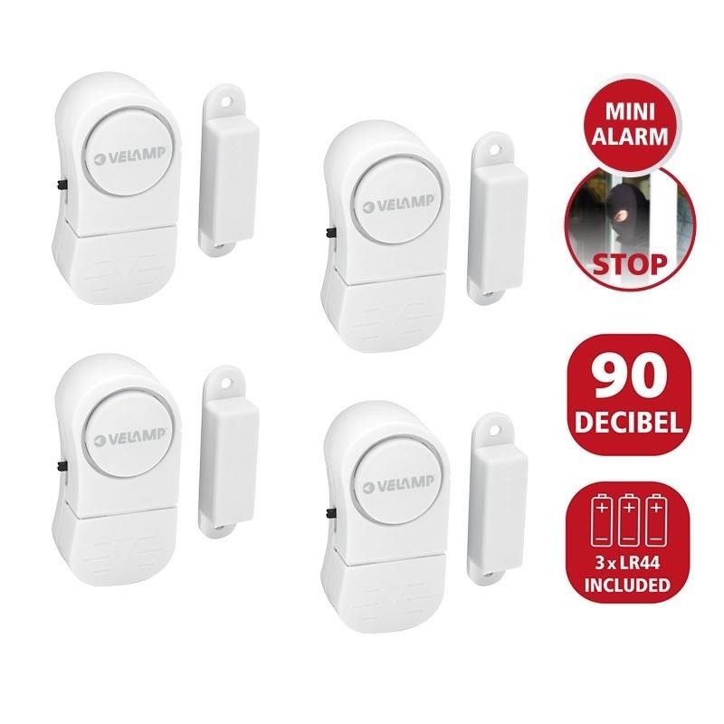 Set 4 alarme magnetice pentru usi si geamuri