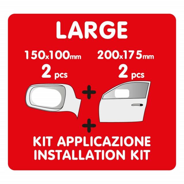 Set 4 folii universale pentru oglinzi sau geamuri auto antiaburire, anti stropire