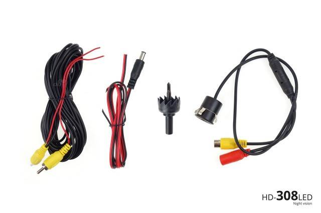 Set 4 senzori parcare, albi, cu camera, monitor 4.3 si buzzer