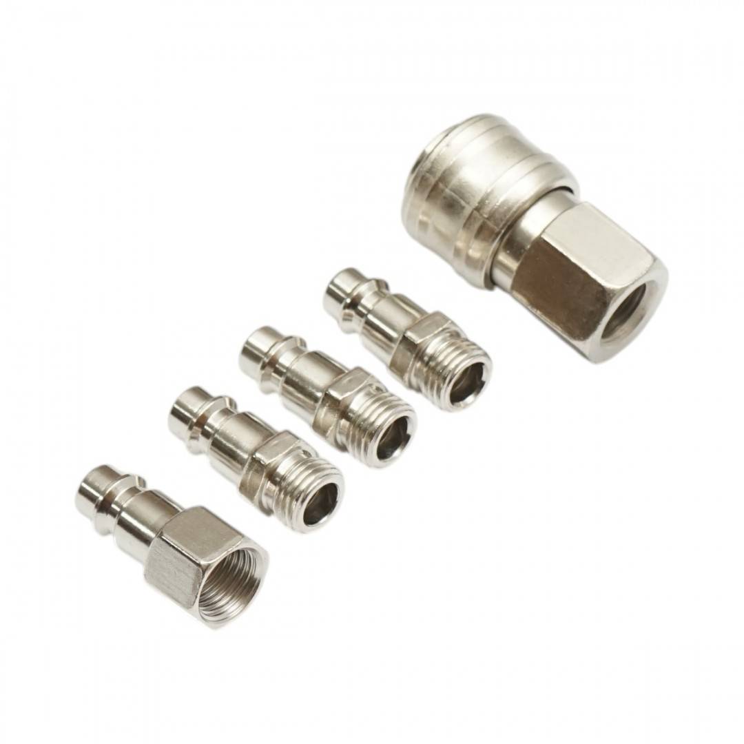 Set 5 cuple rapide 1/4 pentru furtunuri aer comprimat si scule pneumatice