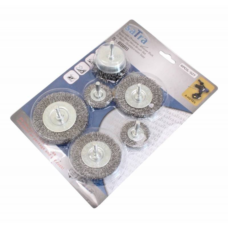 Set 6 perii din sarma de otel cu ax