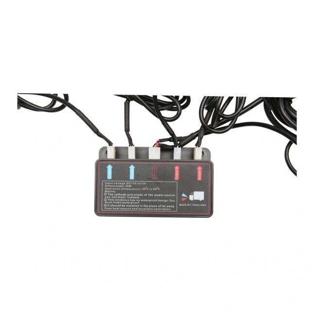 Set 8 stroboscoape cu 2 LED-uri, lumina galbena 12V Breckner