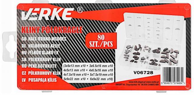 Set 80 pene semirotunde VERKE