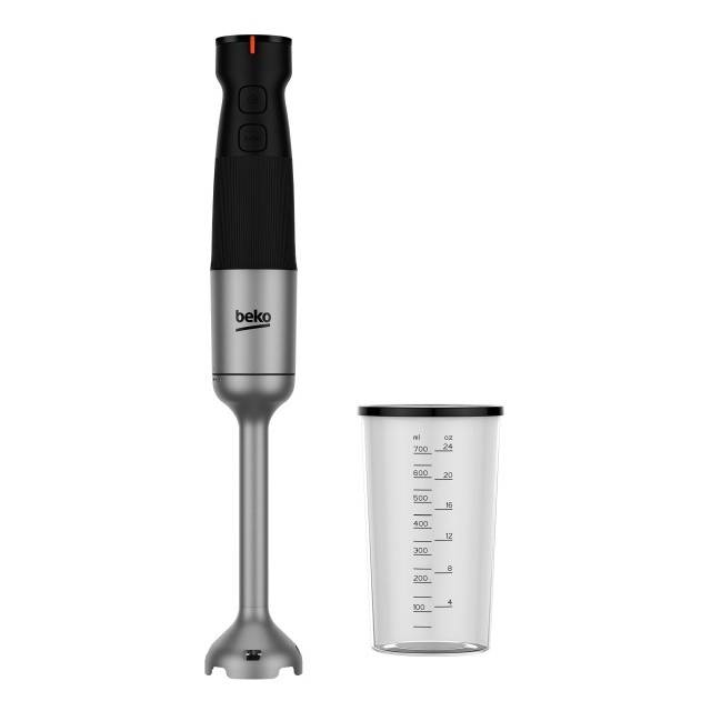 Set blender de mana Beko HBA81762BX, 750W, 12 trepte de viteza +Turbo, 1 l, 5, negru/argintiu