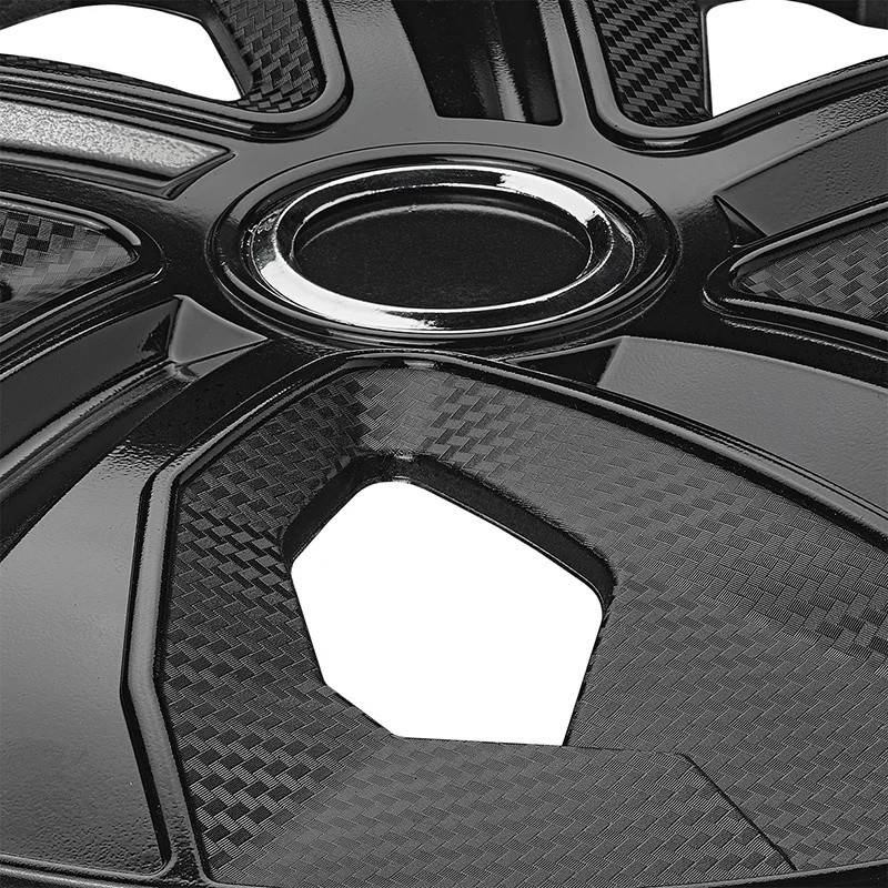 Set capace roti Moon Ring carbon black 15 inch 4 bucati in cutie display