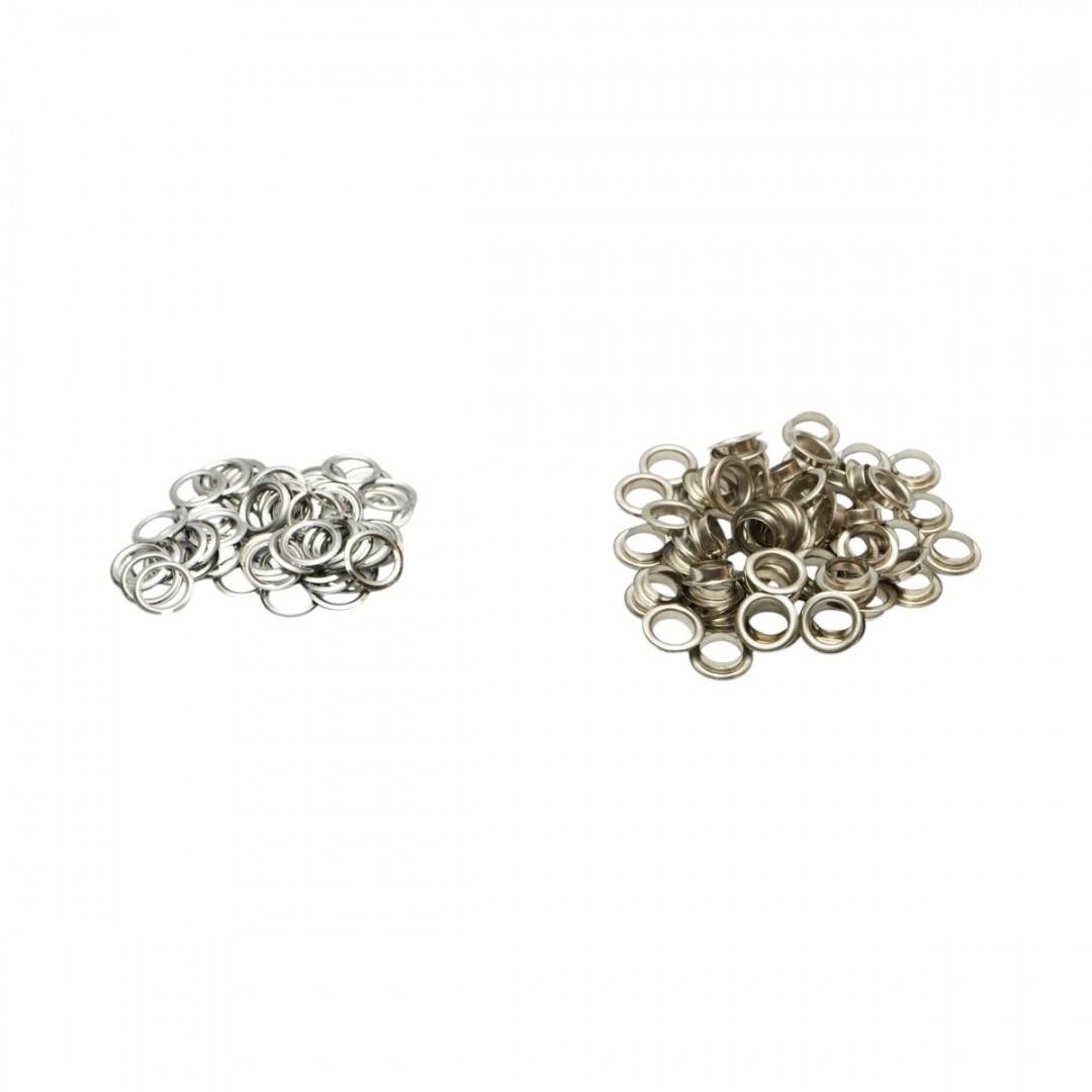 Set cleste montat ocheti metalici + 500 capse 10mm aurii si argintii incluse