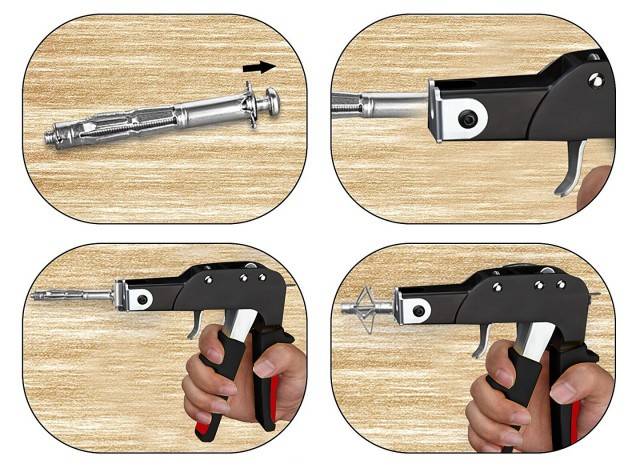 Set cleste pistol nituit sertizat dibluri ancore in panouri gips VERKE