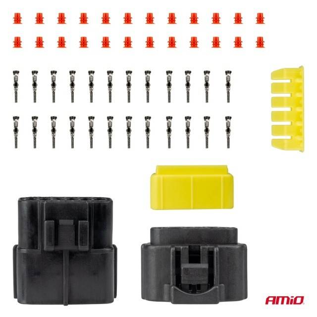 Set conector stecher si priza 12 PIN 2.2mm