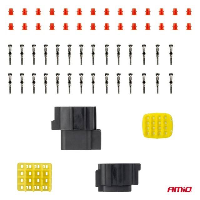 Set conector stecher si priza 16 PIN 2.2mm
