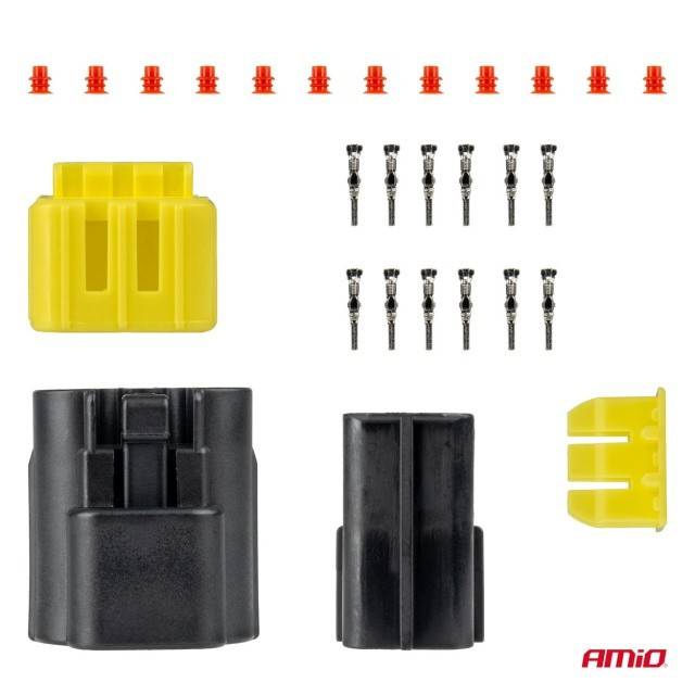 Set conector stecher si priza 6 PIN 2.2mm