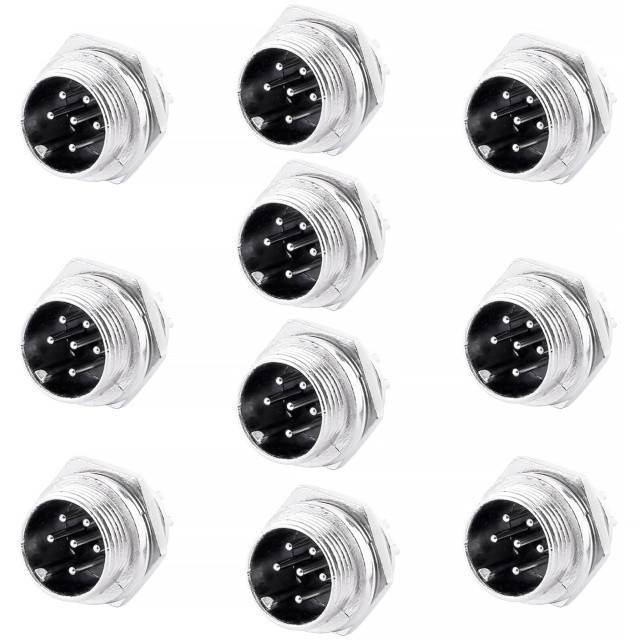 Set cu 10 bucati mufa microfon PNI tata cu 6 pini prindere pe PCB