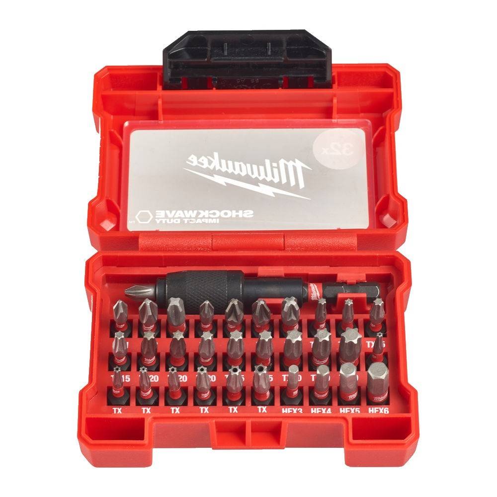Set de 32 biti Shockwave in caseta, Milwaukee