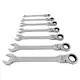 Set de 7 chei combinate cu clichet articulate 8 - 19mm VERKE