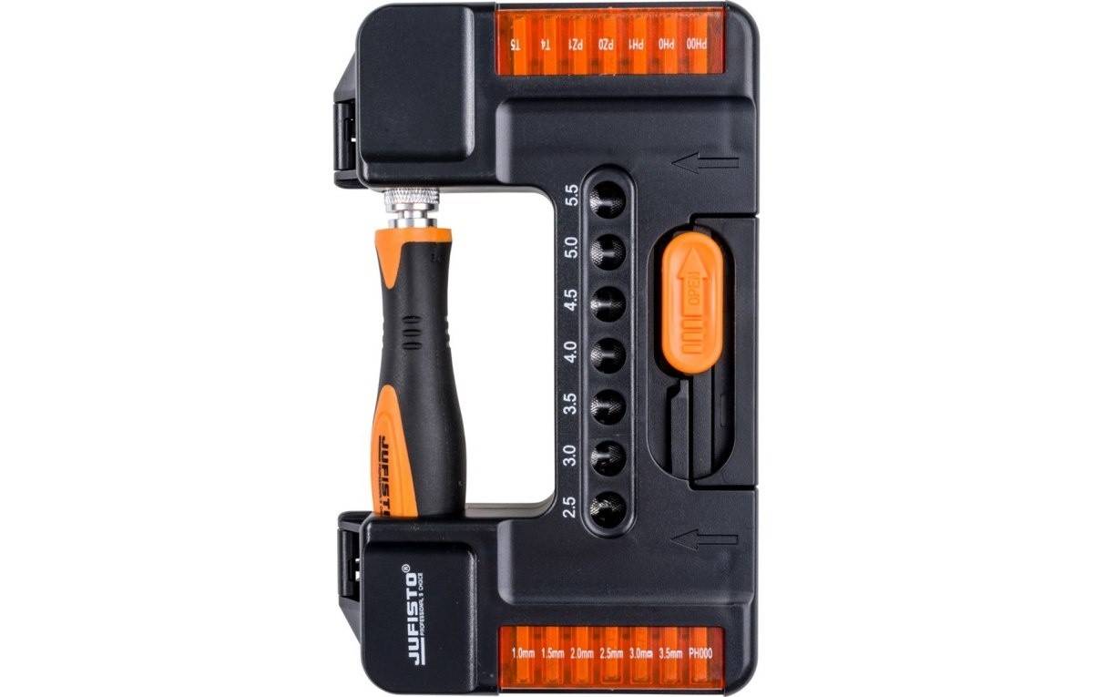 Set de biti de surubelnita Jufisto Precision cu surubelnita, 37 buc