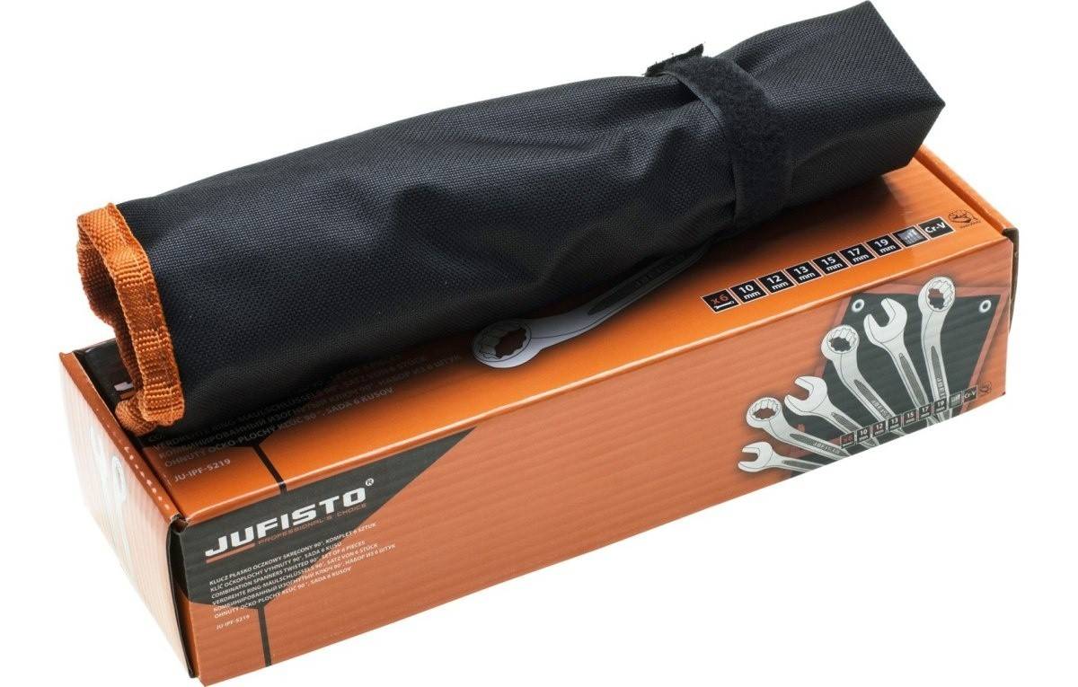 Set de chei fixe cu cap fix răsucite la 90° Jufisto, 10-19 mm, 6 buc.