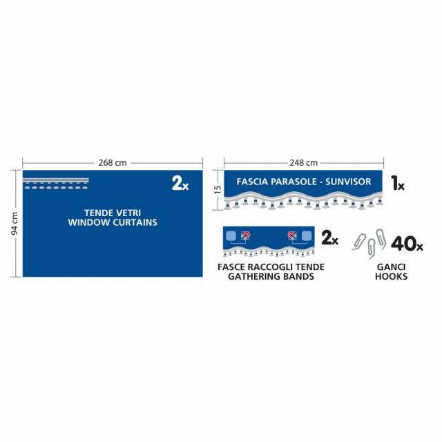Set de perdele pentru camion din microfibra