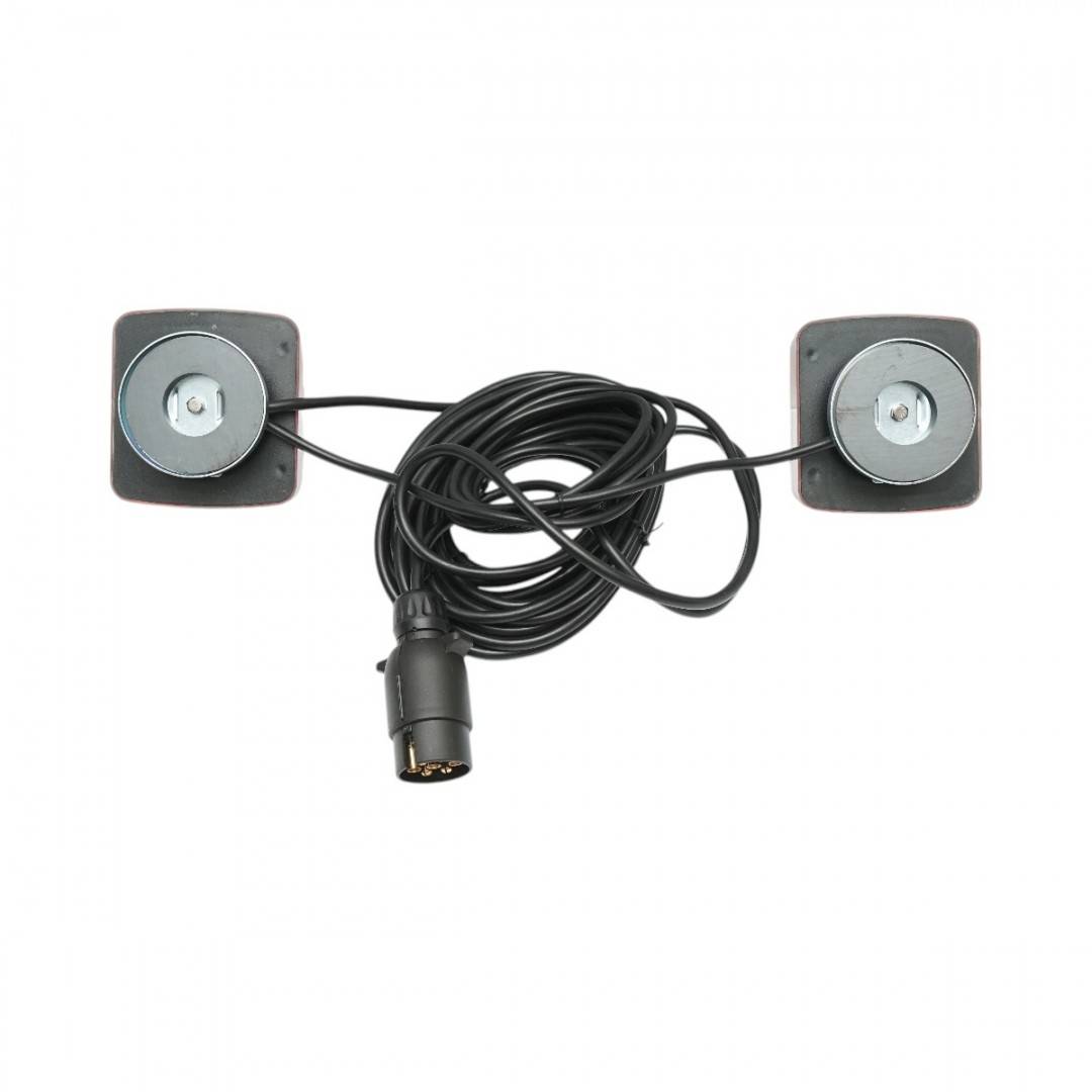 Set lampi LED magnetice 12V pentru remorca, fisa 7 pini, cablu stopuri 2.5m, cablu fisa 7.5m Breckner Germany