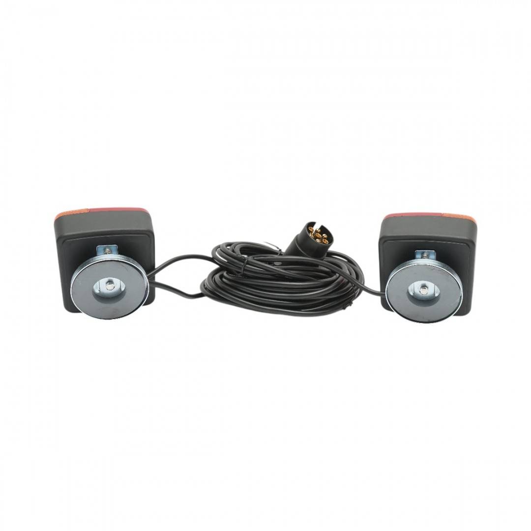 Set lampi magnetice 12V pentru remorca, fisa 7 pini, cablu stopuri 2.5m, cablu fisa 7.5m Breckner Germany