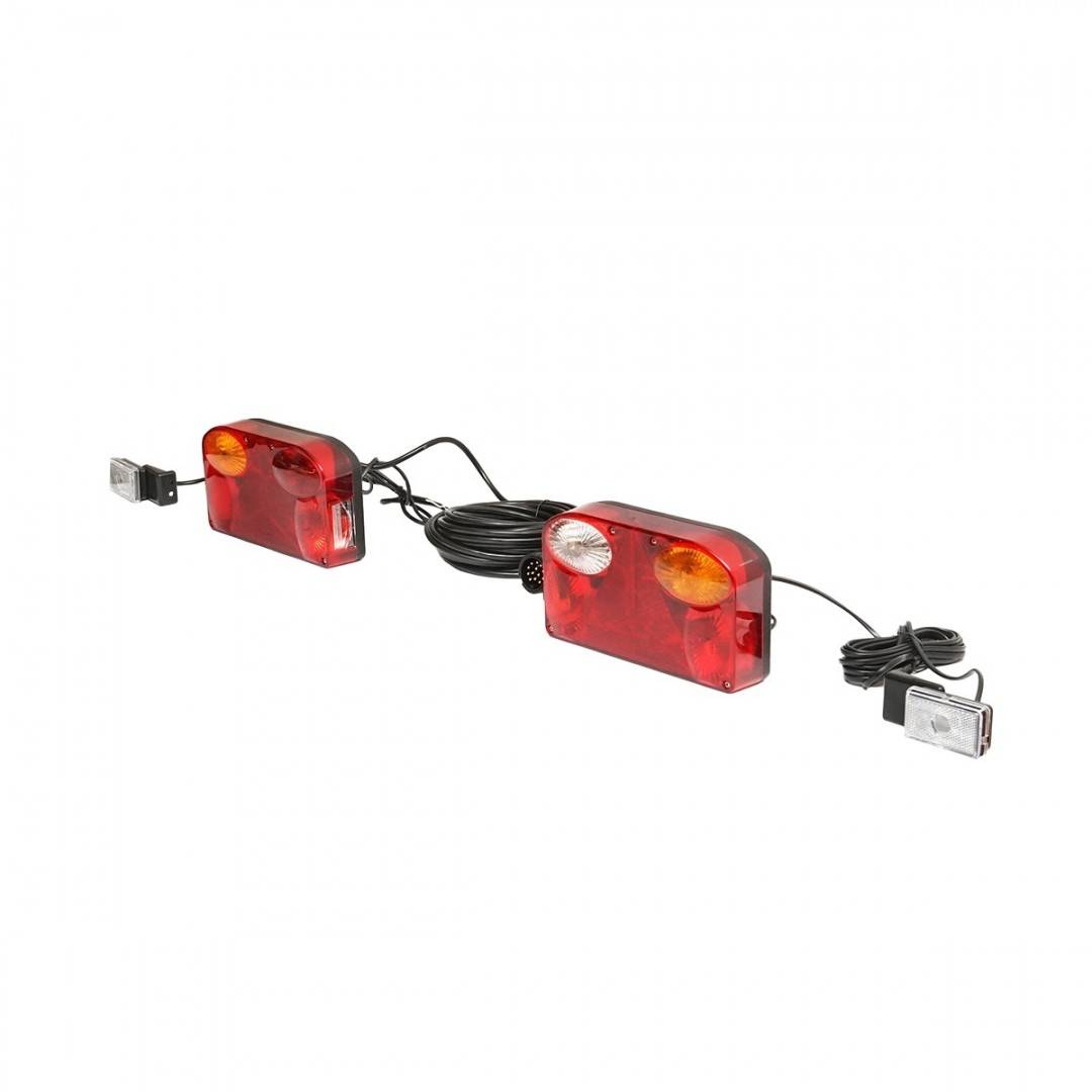 Set lampi universale remorca cu 7 functii, catadioptri, cablaj si priza 13P 12V Breckner Germany