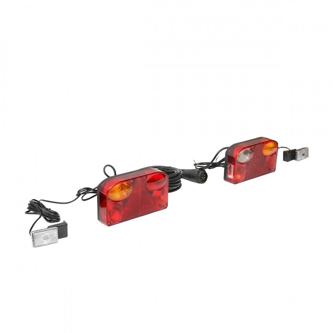 Set lampi universale remorca cu 7 functii, catadioptri, cablaj si priza 13P 12V Breckner Germany