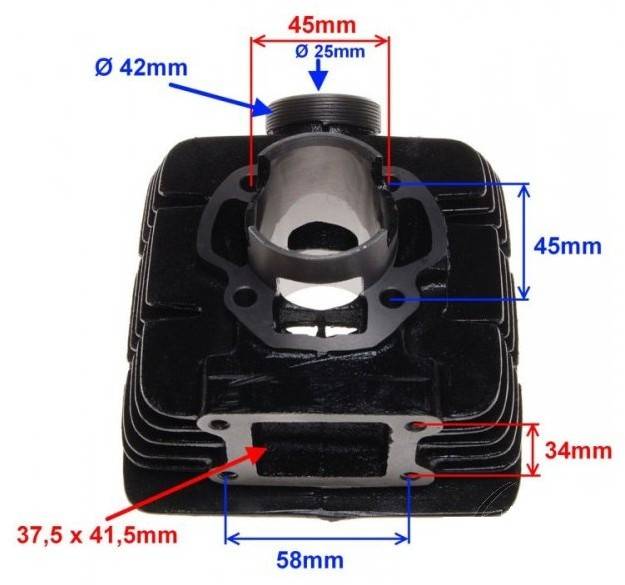 Set motor 50cc Yamaha DT (40mm)