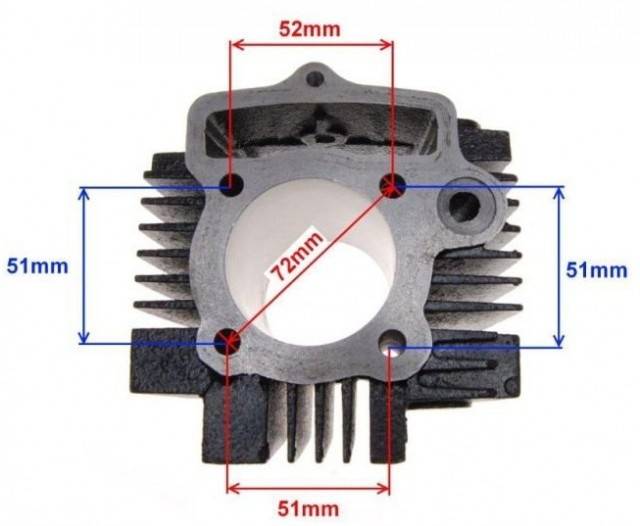Set motor ATV / Cross 4T 125cc (piston 54mm)