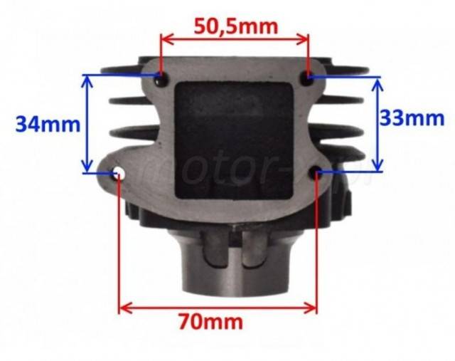Set motor scuter 2T 80cc Kymco (cu muzicuta pe cilindru) AC