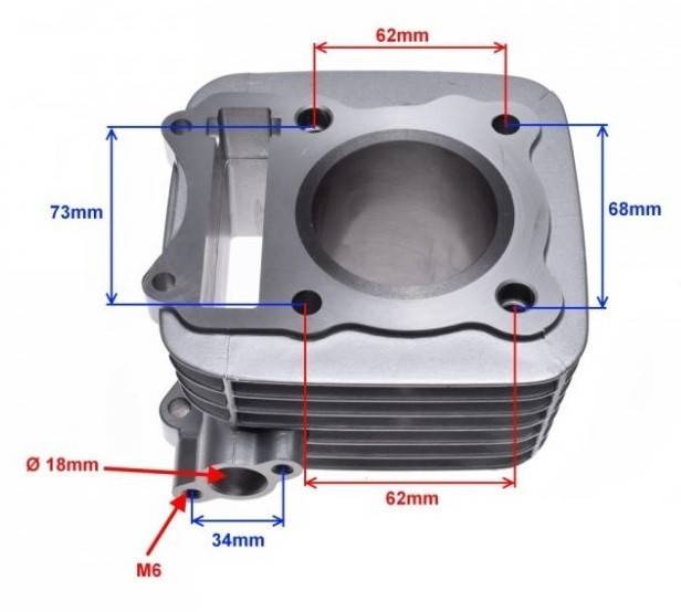 Set motor scuter Suzuki GN125cc (racire pe aer) 57,00 mm