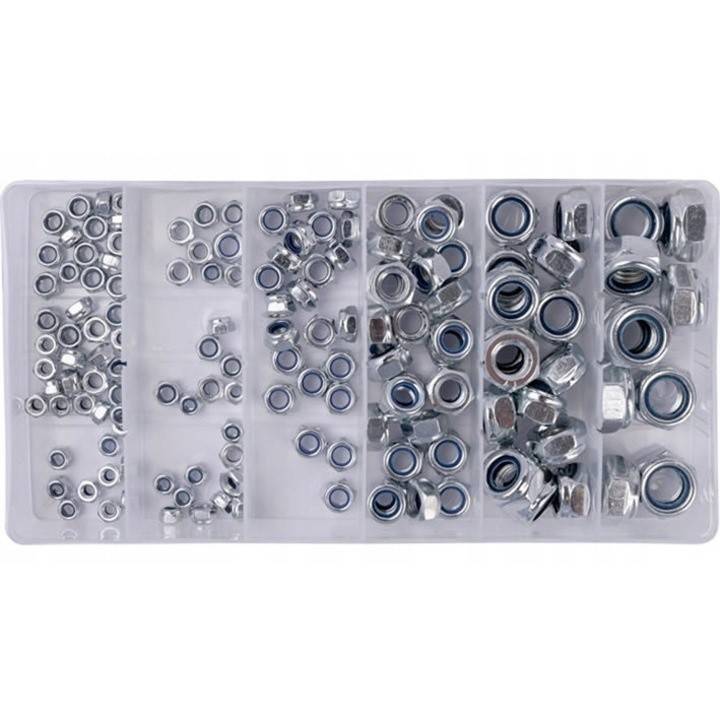 Set piulite hexagonale din otel, 146 buc WAART