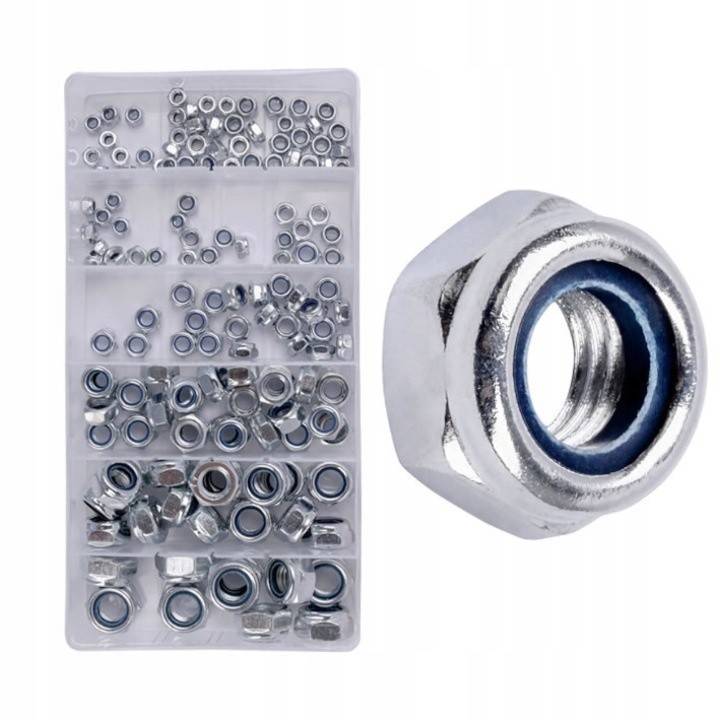 Set piulite hexagonale din otel, 146 buc WAART