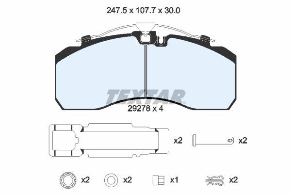 SET PLACUTE FRANA TEXTAR DAF, IRISBUS, IVECO, KARSAN, MAN, MERCEDES, NEOPLAN, RENAULT, SCANIA, SETRA