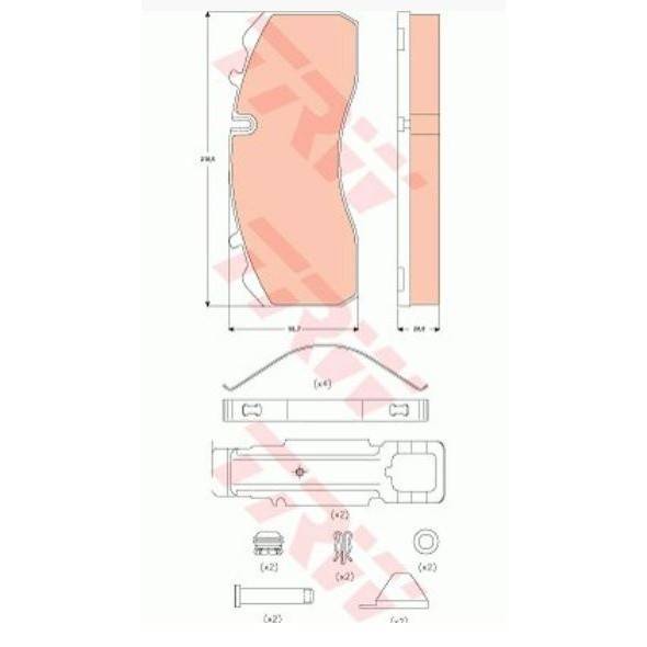 Set placute frana TRW