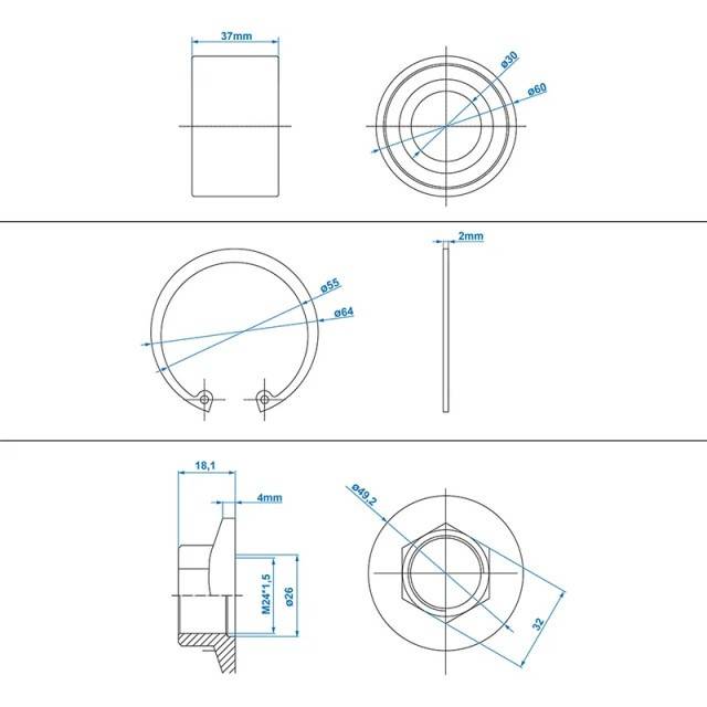 Set Rulment compact 30/60x37mm compatibil AL-KO