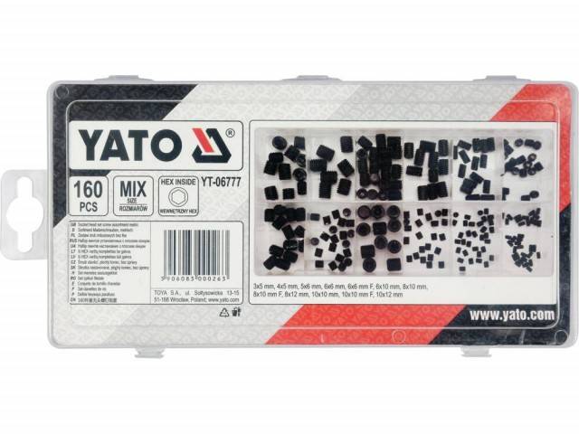 Set splituri filetate 160 buc YATO