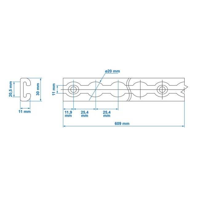 Sina ancorare din aluminiu 60 cm